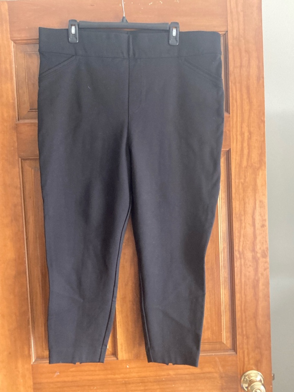 SPANX Black Stretch Ponte Pants with Red Label